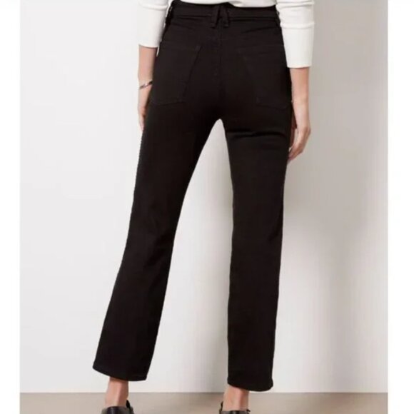 New Good American Good Curve High Rise Straight Jeans in Black001 size 4/27 - Picture 2 of 16